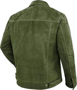 Veste de camionneur en daim pour hommes-Style occidental classique, cuir suédé véritable souple, vêtements d'extérieur légers et décontractés - Product Image 4
