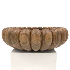 Forme personnalisée plateau de table courbe unique bol décoratif poli en bois de manguier pour serveur d'aliments hôtel et décoration intérieure utilisé - Product Image 2