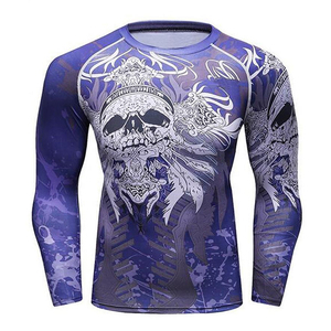 Manga larga de secado rápido, camisetas Rash Guard Hombres Trajes de baño Traje de baño masculino Diseño personalizado Bjj Rash Guard - Product Image 1