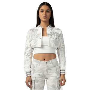 Manufacturing Best Quality Casual Wear Long Sleeve Women Varsity <b>Jacket</b> / 2024 Latest Design Women Varsity <b>Jacket</b> - Product Image 1