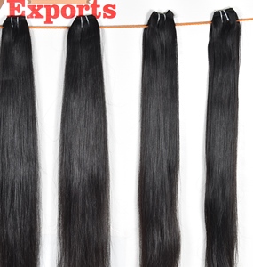 Vente en gros d'extensions de cheveux humains indiens lisses non traités de qualité supérieure 100% bruts naturels vierges - Product Image 5