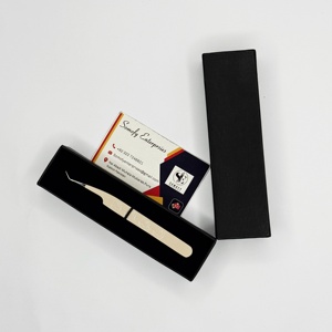 Pinzas para Extensión de Pestañas Somofy Enterprises, Punta de Fibra a 45 Grados, Acero Inoxidable, Duraderas, Precisión, Volumen, 10MM - Product Image 6