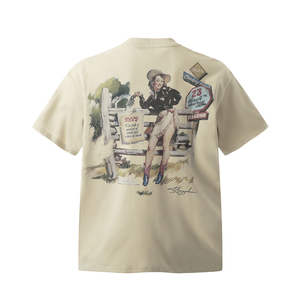 Logo personnalisé pour hommes Design 100% coton T-Shirt Épaule tombante Tricoté Motif imprimé 200 Grammes Poids du tissu Blanc Style lavé - Product Image 3