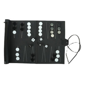 Juego de Backgammon Portátil de Cuero Suave de Fabricante Profesional, Desmontable, Plegable para Viajes, Patente de Fábrica - Product Image 1