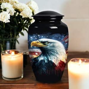 Urnas de cremación con bandera americana de águila para cenizas de adultos, entierro para papá, urna funeraria para hombre y mujer, urna conmemorativa de tamaño personalizado - Product Image 6