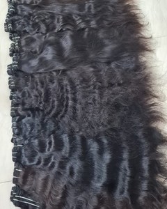 Extensiones de cabello humano indio virgen auténtico 100%, trama de máquina, paquetes sin procesar, Exportación de fábrica - Product Image 1