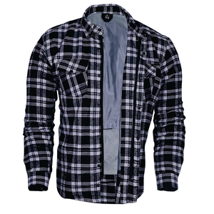 2025 Custom Men Aramid Reinforced Motorcycle <b>Flannel</b> Shirt Safety Motorbike <b>Jacket</b> with Plaid Design, CE Armored Protection - Product Image 3