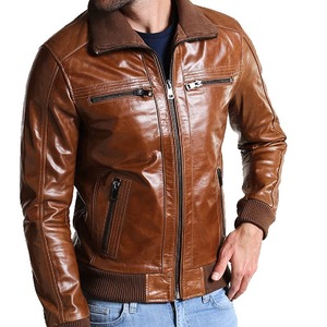 Veste en cuir élégante pour hommes la plus vendue dans différentes couleurs disponibles dans le meilleur prix de vente veste en cuir pour hommes de qualité supérieure - Product Image 2