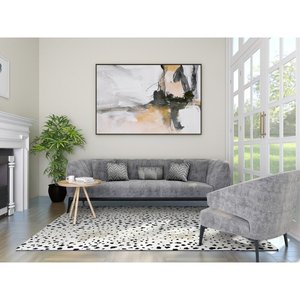 Diseños personalizados de alta calidad Alfombra de lana y seda de lujo con mechones a mano NZ Pistola de patrón abstracto para dormitorio de hotel y sala de estar del hogar - Product Image 2