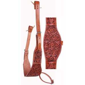 Cincha de Cuero Marrón con Herrajes Estilo Western para Caballo |   Correas de sujeción traseras Flank |   Equipo Ecuestre Resistente para Entrenamiento de Equitación - Product Image 1