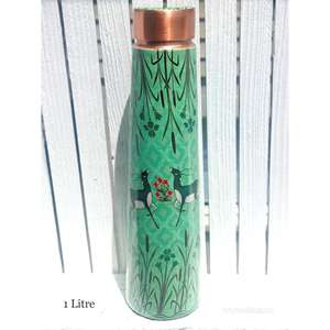 Botella de agua de cobre puro con aislamiento alto Botella de agua ecológica metálica personalizable Ideal para un buen mantenimiento de la salud 2025 - Product Image 4