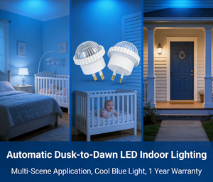 Automatic Dusk-to-Dawn LED <b>Indoor</b> <b>Lighting</b> Energy Efficient with <b>Sensor</b> Cool Blue 0.2W - Product Image 5
