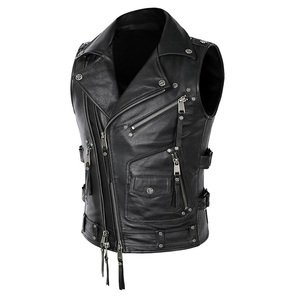 Reasonable Price Breathable Sleeveless <b>Leather</b> Pu <b>Vest</b> Plus Size Casual Retro <b>Men's</b> Coat Workwear Trend <b>Leather</b> <b>Vest</b> For Sale - Product Image 1