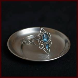 Handcrafted Silver-Filled <b>Statement</b> <b>Ring</b> with Aqua Blue Gems - Product Image 2