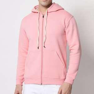 Sweat à capuche zippé pour homme en gros, hiver, avec impression numérique, logo personnalisé, tissu polaire, poche unie, coupe régulière - Product Image 1
