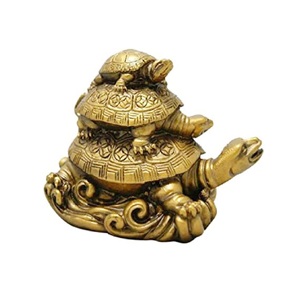 Estatua de Tortuga Milenaria de Latón, Modelo Chapado en Oro, Decoración Tradicional para Interiores/Exteriores, Regalo para Ancianos, Hogar u Oficina - Product Image 2