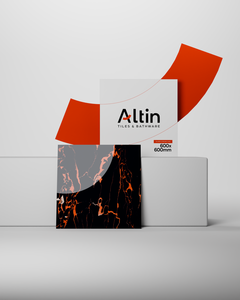 Azulejos Cuadrados de Porcelana Vitrificada Brillante de 60x60 cm, Superficie de Alto Brillo con Diseño de Laberinto en Color Cobre, Azulejo de 600x600 mm para Interiores de Oficina Moderna - Product Image 1