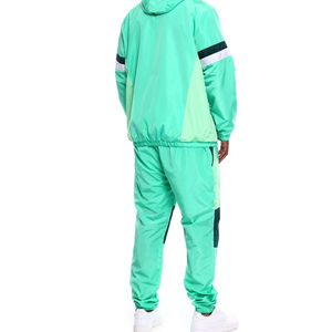 2026 hommes imperméable coupe-vent survêtement respirant 100% coton solide motif extérieur veste pantalon ensemble avec Logo personnalisé OEM - Product Image 4