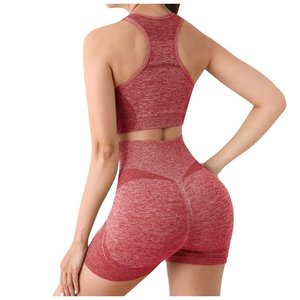 ชุดออกกำลังกายสำหรับผู้หญิงชุดเล่นโยคะสปอร์ตบราและเลกกิ้งเอวสูง - Product Image 4