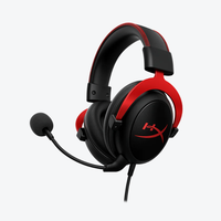 Casque filaire HyperX Cloud II avec micro, emballage original anglais, casque gamer rouge pour le voyage, fonction ANC, vente en gros
