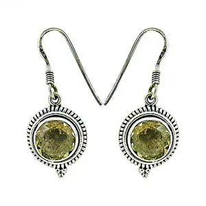 ต่างหูทรงหยดน้ำประดับเพชรและพลอยซิทริน ชุบทอง 18K สไตล์วินเทจ เงินแท้ 925 สำหรับเครื่องประดับงานแต่งงานของผู้หญิง - Product Image 3