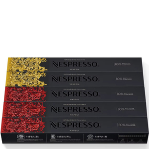 Cápsulas Nespresso Línea Original, Paquete Variado, Café Espresso Napoli y Venezia, 50 Cápsulas de Café Espresso - Product Image 1