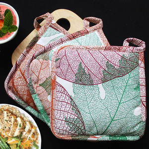 Maniques de qualité supérieure en coton résistant à la chaleur, réutilisables, accessoires de cuisine personnalisés imprimés - Product Image 3