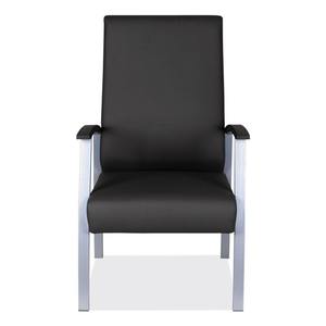 Alera ALEML2419 Chaise de bureau à dossier haut de la série MetaLounge, 24,6 x 26,96 x 42,91 pouces, siège/dossier noir, base argentée 24,6 pouces. X - Product Image 1