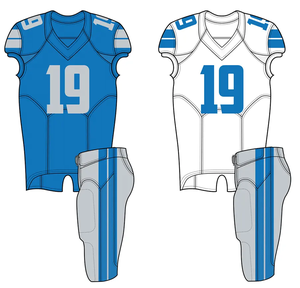 Uniforme de Fútbol Americano Personalizado, Malla Azul Rey, Sublimación, Manga Corta, Jersey para Fanáticos, Ropa de Fútbol para Hombre y Jóvenes - Product Image 6