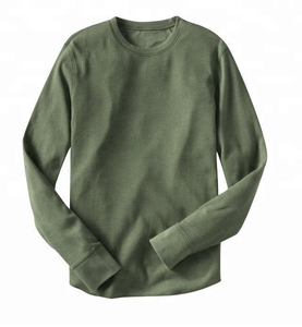 Camiseta deportiva Premium de algodón 100% para hombre, diseño personalizado de manga larga con cuello redondo, camisetas de manga larga con cuello redondo de 150 Gsm - Product Image 4