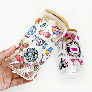Venta al por mayor logotipo personalizado Navidad Hello Kitty16oz vinilo UV DTF tazas puede envolver transferencias etiquetas adhesivas <span class=keywords><strong>para</strong></span> vasos y gafas - Product Image 4