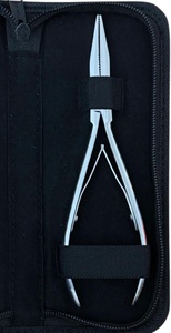 OBEXA Surgical Grade Stainless Steel Hair Extension <b>Plier</b> <b>Set</b> 7 Inch Black Storage Kit | Professional Salon Tool Model - Product Image 2