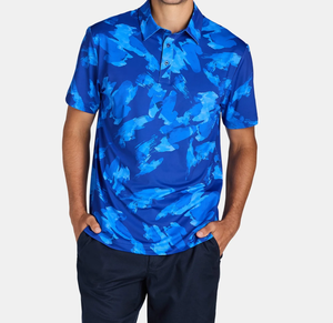 เสื้อกอล์ฟผู้ชายขายดีเสื้อ90% โพลีเอสเตอร์10% สแปนเด็กซ์แห้งเร็วระบายอากาศได้ดีแขนสั้นสี่ฤดูกาลกระดุมถัก - Product Image 5