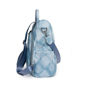 Wholesale Mini Classic <b>Black</b> Ladies <b>Backpack</b> Custom Logo PU Leather with Zipper Closure Polyester Lining - Product Image 1