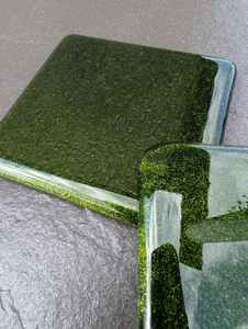 Posavasos de Vidrio Fundido Verde Aventurina, Posavasos de Piedra Brillante Hechos a Mano, Decoración del Hogar - Product Image 2