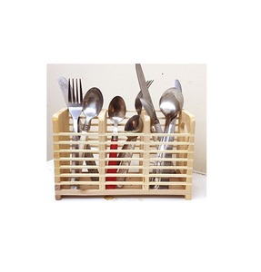 Porte-couverts en bois de qualité créative design fantastique porte-couverts à 3 sections pour accessoires de cuisine et de table au meilleur prix - Product Image 1