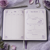Carnet de lecture A5 personnalisé LABON, couverture rigide, pour avis de livres fantastiques, avec couverture dorée, cadeau pour les amateurs de livres, OEM