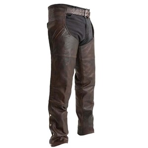 Nouvelles cuissardes en cuir pleine fleur pour hommes, style motard, pantalon de moto, vintage, couleur personnalisable, logo personnalisable, haute qualité - Product Image 1