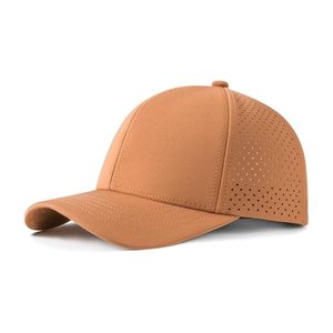 Gorra de béisbol de golf de 6 paneles con logotipo personalizado, impermeable, corte láser, agujero perforado, gorra perforada, gorra de rendimiento para deportes al aire libre para hombre - Product Image 1