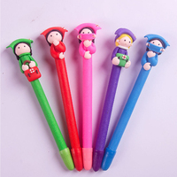 Stylo publicitaire promotionnel NP-006 JR, stylo à bille personnalisé avec logo, série médecins et infirmières, design en argile souple, plastique multicolore