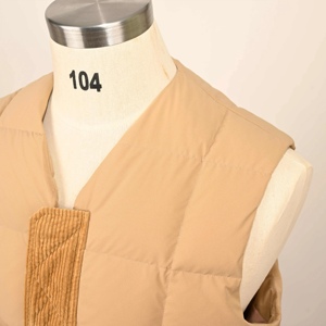 Veste d'hiver sans manches personnalisée grandes tailles fermeture à glissière gilet chaud remplissage de plumes respirant coupe-vent rabat couverture Cargo - Product Image 2