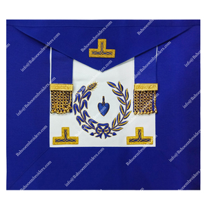 TABLIER MAÇONNIQUE REGALIA CRAFT GRAND UNDRESS POUR CHARITÉ STEWARD-LOGO BRODÉ À LA MAIN ET TROIS NIVEAUX - Product Image 1