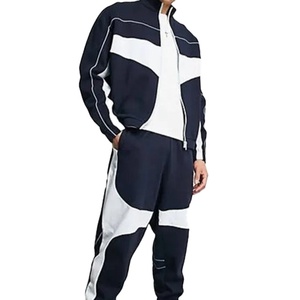 Ensembles de survêtement coupe-vent de jogging avec logo personnalisé de haute qualité Survêtement coupe-vent en nylon surdimensionné pour hommes avec fermeture éclair - Product Image 5