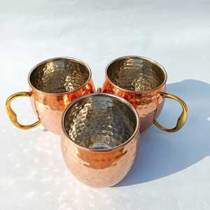 Fabricante de tazas de mula de cobre hechas a mano India Vasos personalizados sin plomo Exportador mayorista - Product Image 2