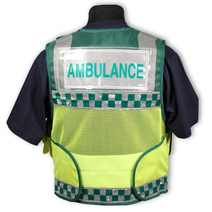 Tùy chỉnh nhà sản xuất phản quang an toàn quần áo đa túi vest paramedic xe cứu thương phản ứng cứu hộ vest với băng phản chiếu - Product Image 6