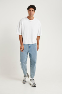 OEM 100% Cotton Unisex <b>Crop</b> <b>Top</b> Streetwear Cropped Length T-shirt Customized 3D Graphic Silk Screen Printing Box <b>Men's</b> T-shirts - Product Image 5