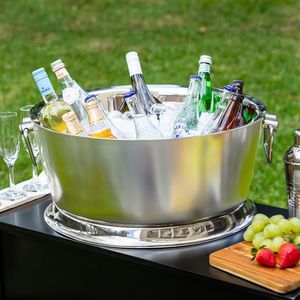 Tina de vino de plata más exigente para el hogar, Bar, restaurante, boda, Hotel, fiesta de año nuevo, evento, Cubo de vino, enfriador, bañera de bebidas de hielo - Product Image 6