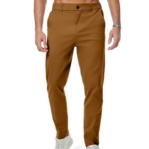 Nouveau pantalon de golf professionnel personnalisé en couleurs unies pour hommes, tissu en coton respirant, pantalon de golf lourd pour hommes - Product Image 1