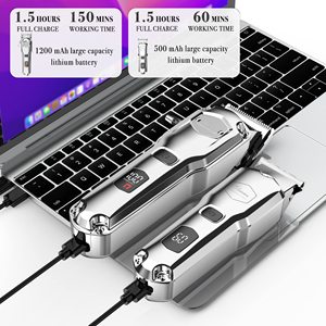 Cortadora de Pelo Profesional Recargable por USB para Hombres y Niños, Impermeable IPX7, 22 Piezas, Acero Inoxidable, para Auto - Product Image 2