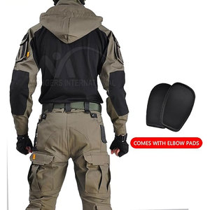 Camisas tácticas de poliéster/algodón de punto sólido transpirable de secado rápido para hombres ropa al aire libre ligera - Product Image 2